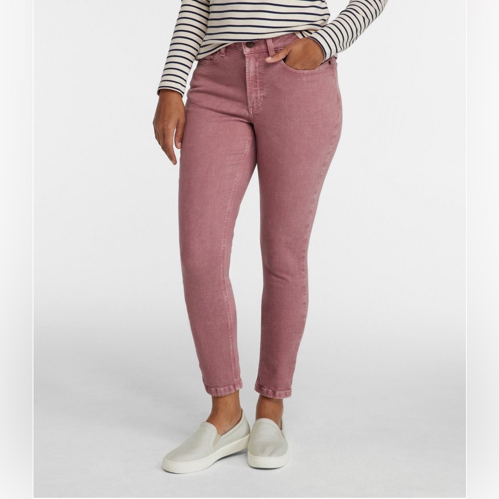 L.L. Bean Flex-jeans tencel denim, rose shadow size 8, soft and stretchy